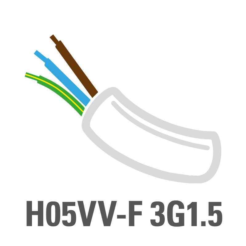 Cable tipo H05VV-F 3G1.5