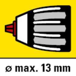 Capacidad de sujeción del portabrocas máx. 13 mm