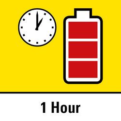 Cargador rápido – solo 1 hora de tiempo de carga de la batería