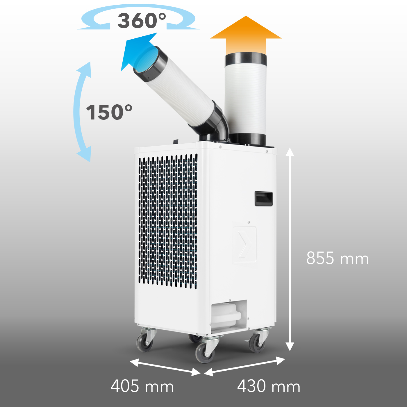 Conducto de aire frío de ajuste variable para la refrigeración puntual