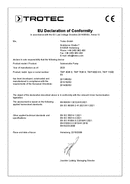 Declaración de conformidad Bomba sumergible de aguas residuales TWP 4036 E / TWP 7536 E / TWP 9000 ES / TWP 11000 ES (INT)