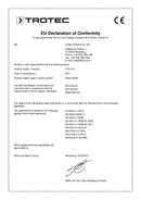 Declaración de conformidad deshumidificador TTK 24 E (INT)