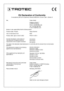 Declaración de conformidad martillo perforador y cincelador PRDS 11-230V (INT)