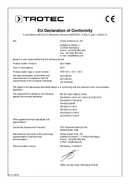 Declaración de conformidad soplador calefactor a gas TGH 10 E / TGH 15 E / TGH 30 E (INT)