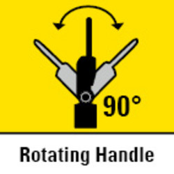 Empuñadura orientable en 90°