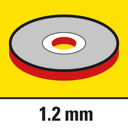 Grosor del disco de corte 1,2 mm