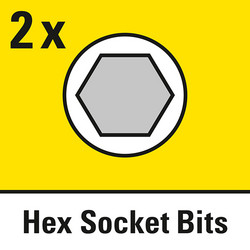 Incluye 2 puntas «Inbus» hexagonales H5/H6