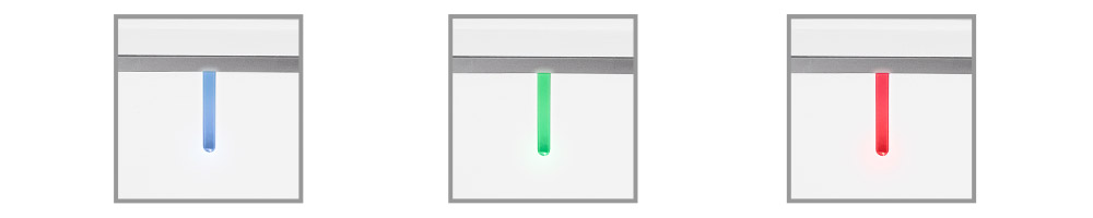 Indicador LED de la humedad del aire en colores