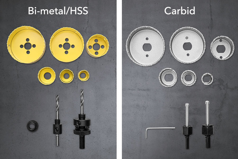 Juego de sierras circulares bimetálicas / HSS y de acero al carbono