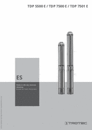Manual de instrucciones bomba de pozo profundo TDP 5500 E / TDP 7500 E / TDP 7501 E (ES)
