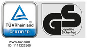 PGGS 10-20V, seguridad homologada por la inspección técnica TÜV GS ID 1111222565