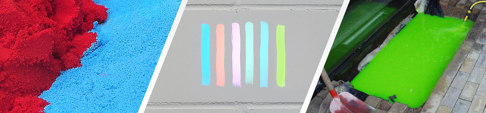 Pintura y colorantes fluorescentes como trazadores para la localización de fugas, la comprobación de conexiones o la visualización de canales de flujo