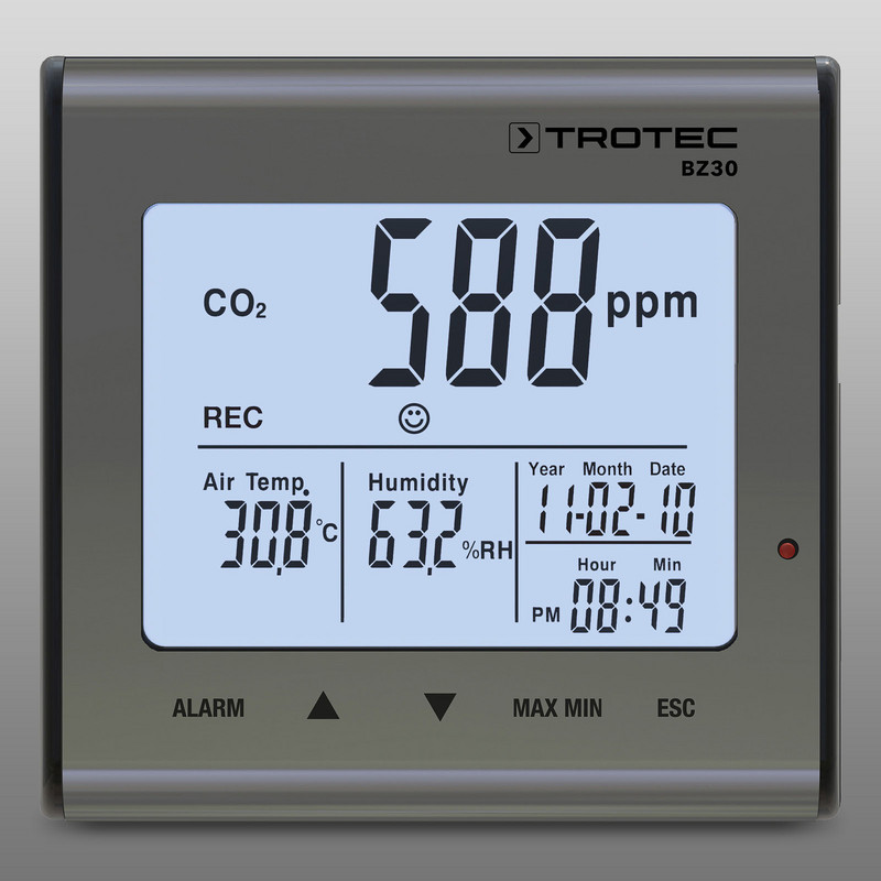 Registrador de datos de la calidad del aire BZ30 CO₂