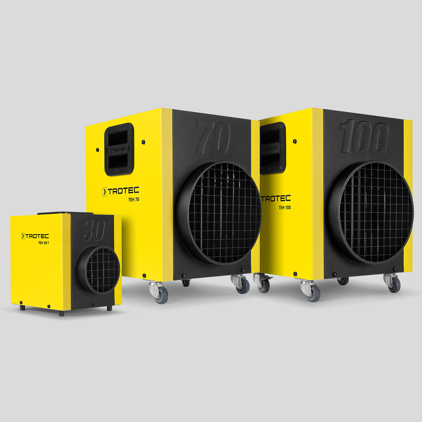 Robustos calefactores eléctricos profesionales de la serie TEH