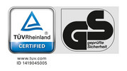 Seguridad probada, inspección técnica TÜV GS ID 1419076674