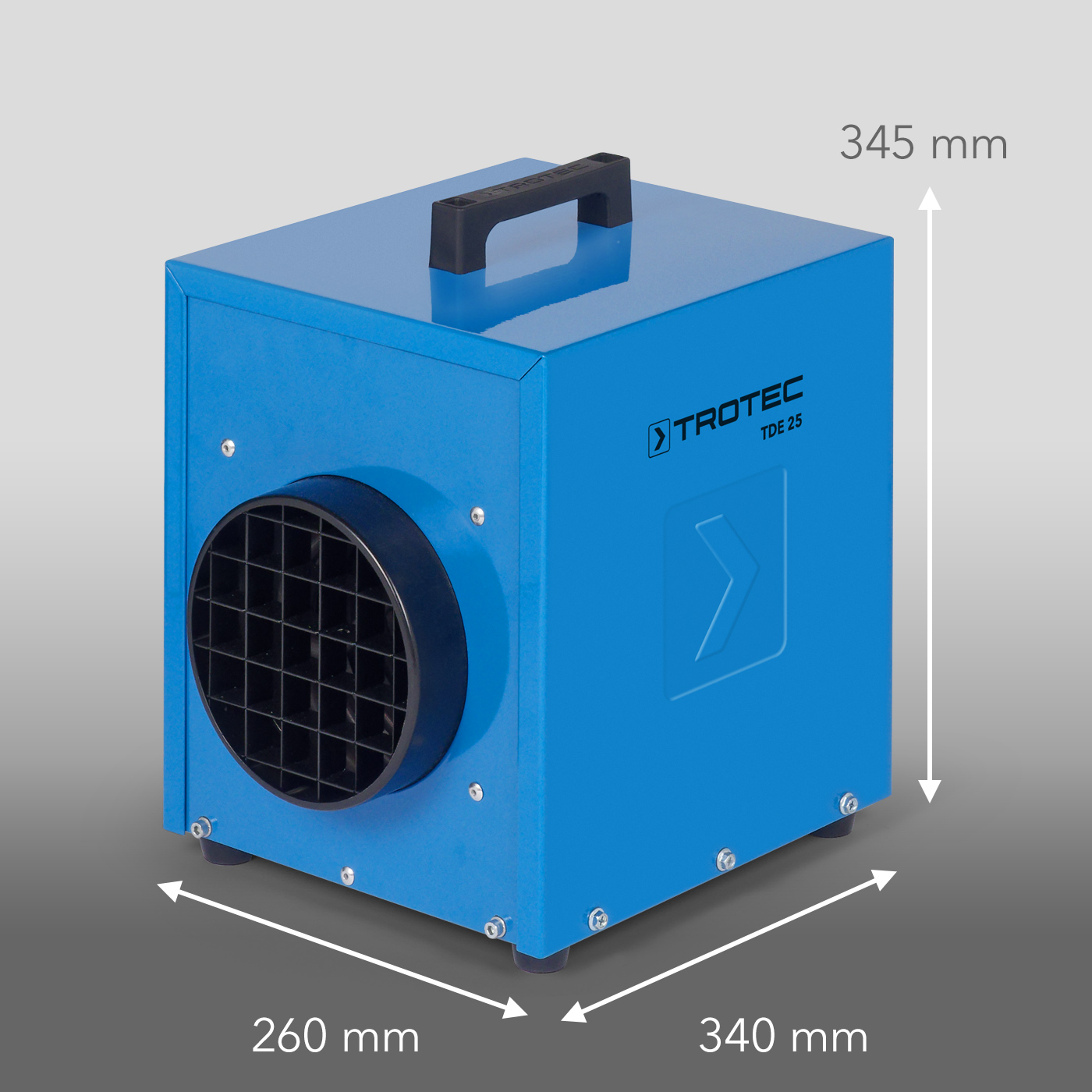Tan robusto como compacto – el calefactor eléctrico TDE 25 de Trotec
