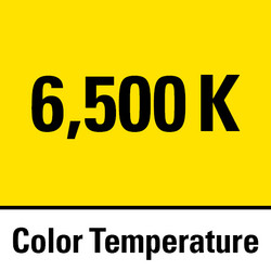 Temperatura de color de 6.500 K (luz blanca diurna)