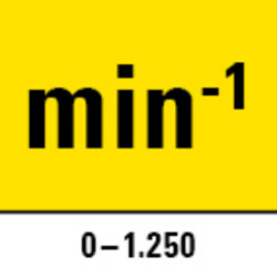 Velocidad en régimen ralentí de entre 0 y 1.250 min-1